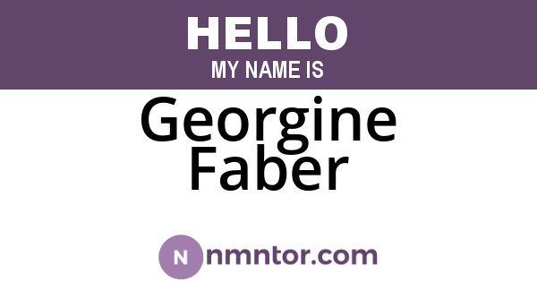 Georgine Faber