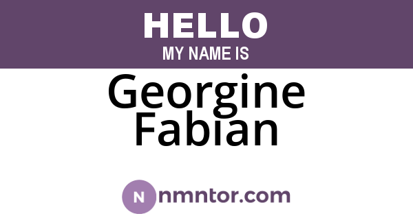 Georgine Fabian