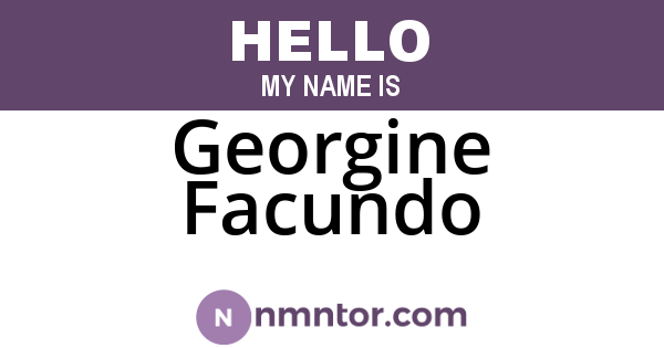 Georgine Facundo