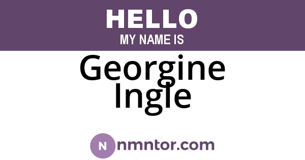 Georgine Ingle