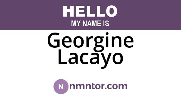 Georgine Lacayo