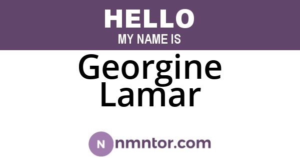 Georgine Lamar