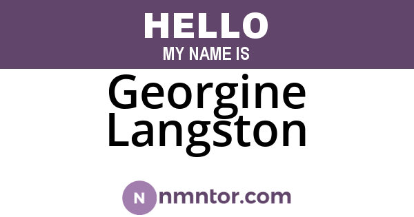 Georgine Langston