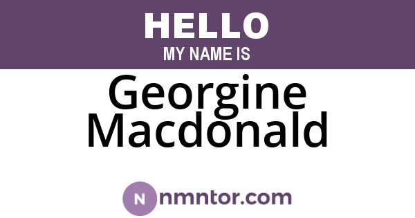 Georgine Macdonald