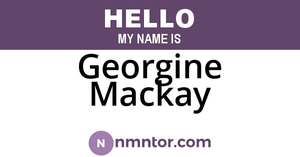Georgine Mackay