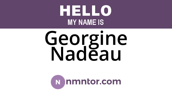 Georgine Nadeau