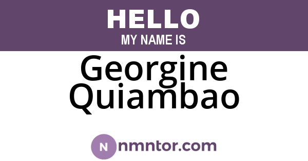 Georgine Quiambao