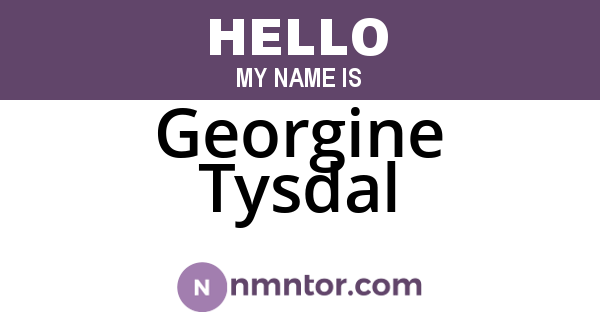 Georgine Tysdal