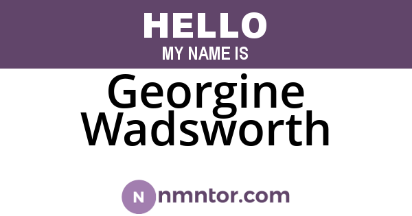 Georgine Wadsworth