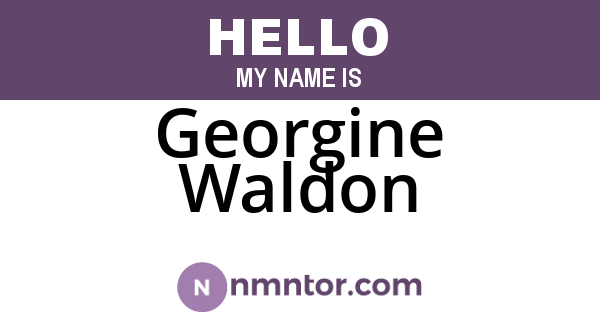 Georgine Waldon