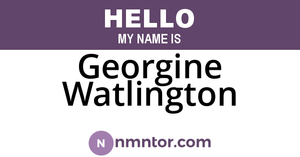 Georgine Watlington