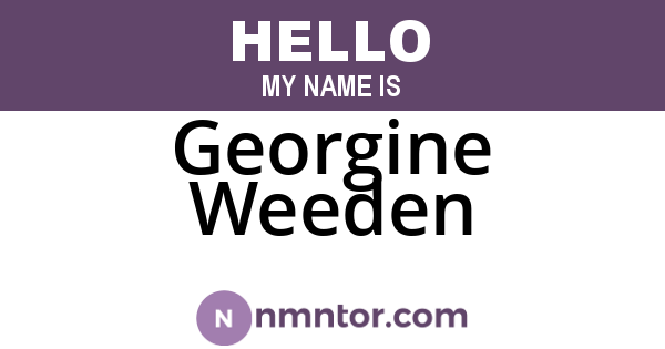 Georgine Weeden