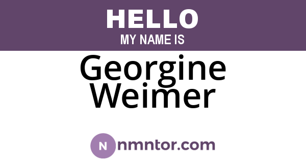 Georgine Weimer