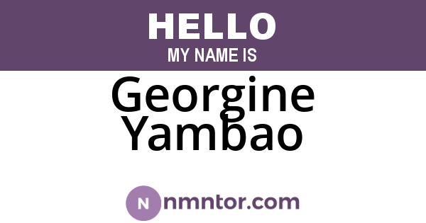 Georgine Yambao