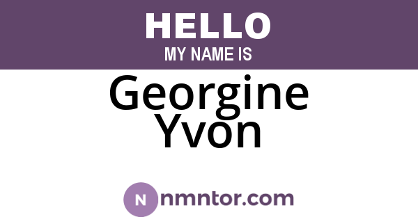 Georgine Yvon
