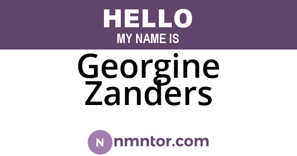 Georgine Zanders