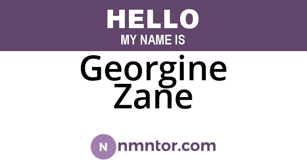 Georgine Zane