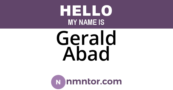Gerald Abad