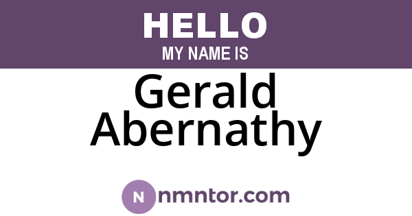 Gerald Abernathy