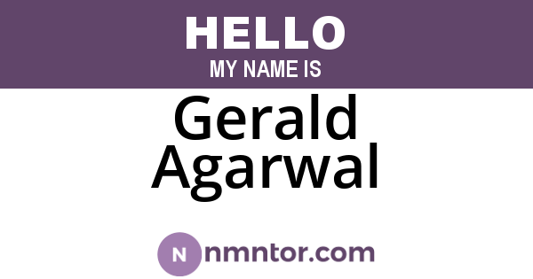 Gerald Agarwal