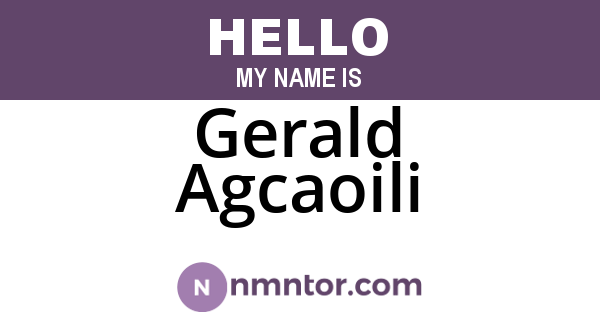 Gerald Agcaoili
