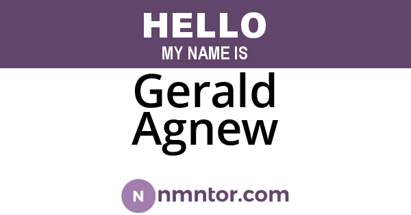 Gerald Agnew