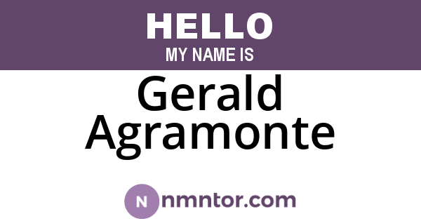 Gerald Agramonte