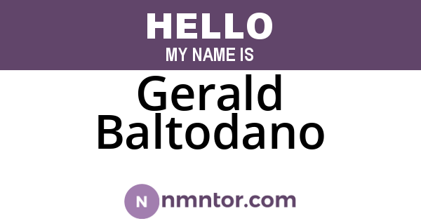 Gerald Baltodano