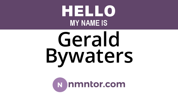 Gerald Bywaters