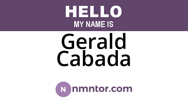 Gerald Cabada