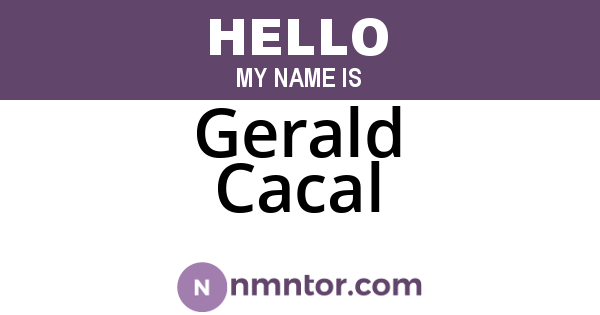 Gerald Cacal