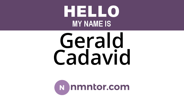 Gerald Cadavid