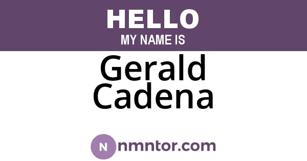 Gerald Cadena