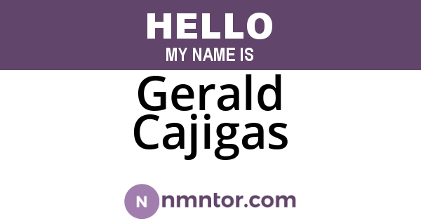 Gerald Cajigas