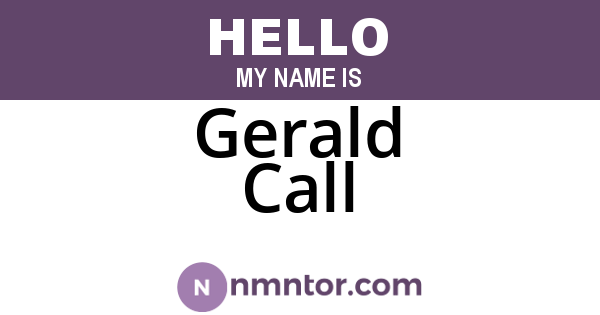 Gerald Call