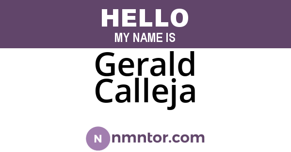 Gerald Calleja