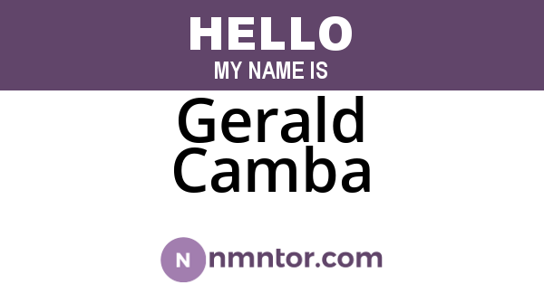 Gerald Camba