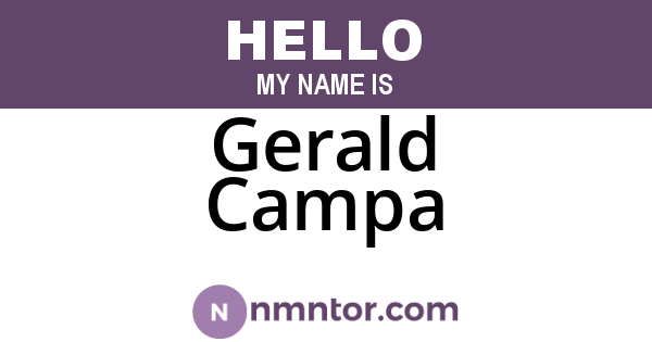 Gerald Campa