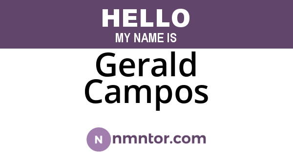Gerald Campos