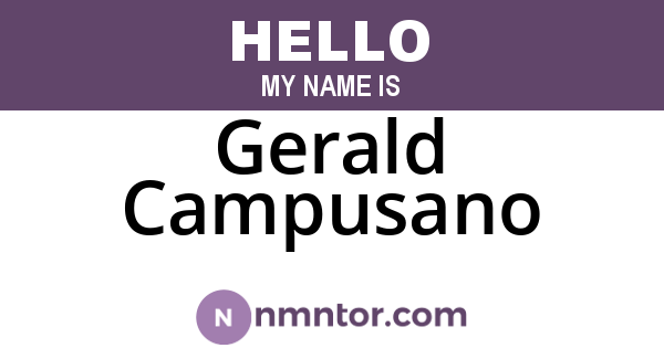 Gerald Campusano