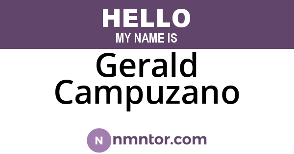 Gerald Campuzano