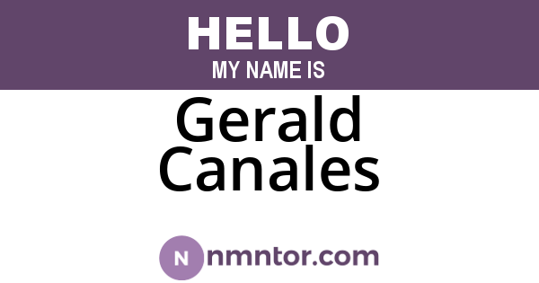 Gerald Canales