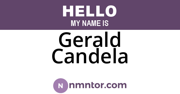 Gerald Candela