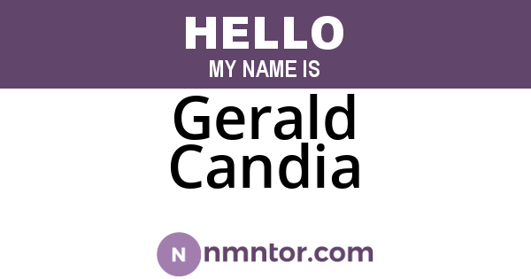 Gerald Candia