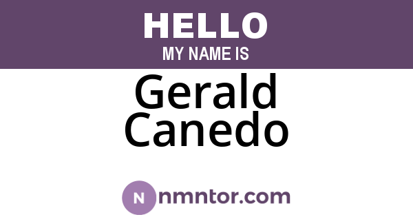Gerald Canedo