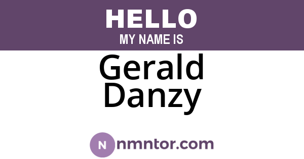 Gerald Danzy