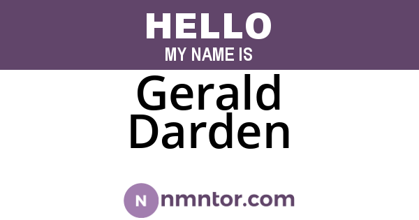 Gerald Darden