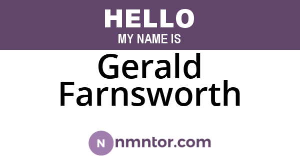 Gerald Farnsworth