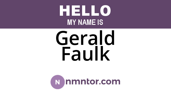 Gerald Faulk