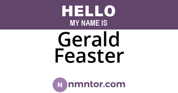 Gerald Feaster